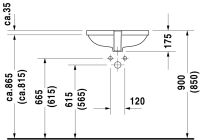 Vorschau: Duravit D-Code Unterbauwaschtisch rechteckig 49,5x29cm, mit Überlauf, ohne Hahnloch, weiß 0338490000