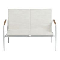 Vorschau: KETTLER DINING DIAMOND Lounge 2er Bank weiß matt/ beige 0103940-5800