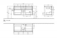 Vorschau: Villeroy&Boch Collaro Waschtischunterschrank 120cm für Aufsatzwaschtisch mittig