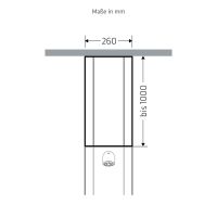 Vorschau: WimTec PROOF Paneelverlängerung 501 -1000 mm, edelstahl