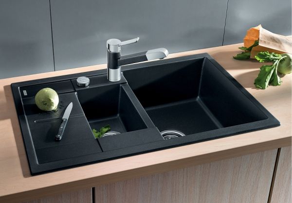 Blanco Metra 6 S Compact Granitspüle SILGRANIT®, mit Ablauffernbedienung