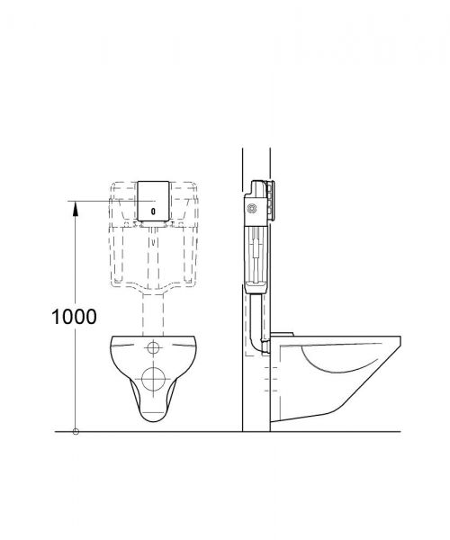 Grohe Tectron Skate Infrarot-Elektronik für WC-Spülkasten, Wandeinbau 230V, edelstahl