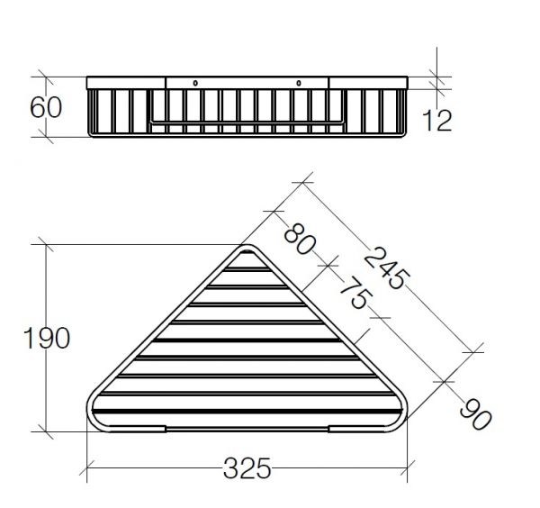 lineabeta FILO Duschablage 32,5x24,5cm, chrom