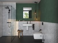 Vorschau: Hansgrohe RainDrain Match Fertigset Duschrinne 60cm, höhenverst. Rahmen, befliesbar, schwarz matt