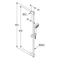 Vorschau: Kludi Logo Brause-Set 95cm, chrom