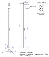 Vorschau: Ideal Frosto Gartendusche mit Heizband, frostsicher, schwarz