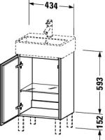 Vorschau: Duravit L-Cube Waschtischunterschrank bodenstehend 43x34cm mit 1 Tür für Vero Air 072445