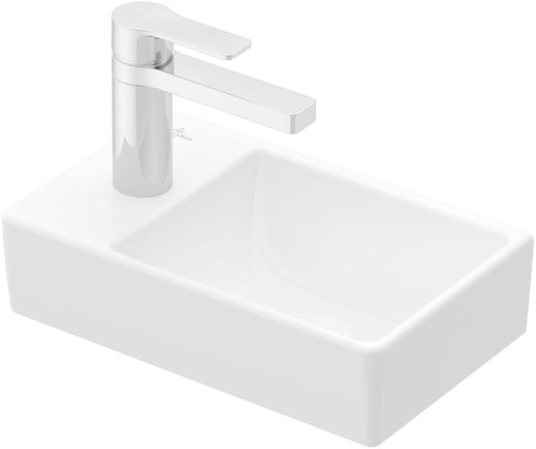 Villeroy&Boch Avento Handwaschbecken rechts, 36x22cm, 1 Hahnloch 43003RR1 weiss alpin jpg