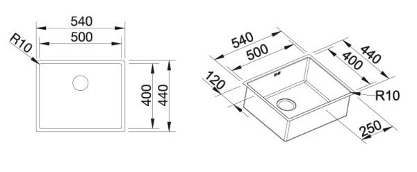 Blanco Claron 500-IF Edelstahlspüle, edelstahl seidenglanz