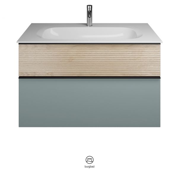 Burgbad Fiumo Waschtisch 102cm mit Unterschrank mit Plisséefront