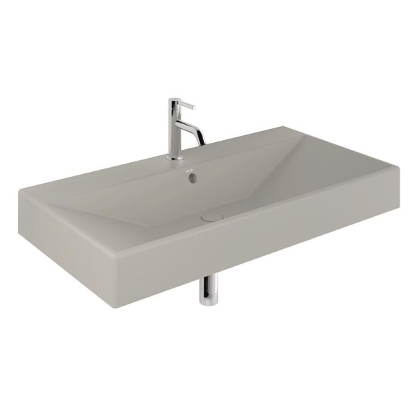 Kludi RESA Waschtisch 101x50cm mit 1 Hahnloch & Überlauf, light dove matt 59WW101O2