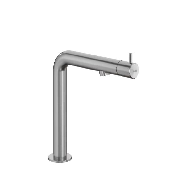 KWC ONO E Waschtischarmatur mit Push-open Ablaufgarnitur, edelstahl 125629