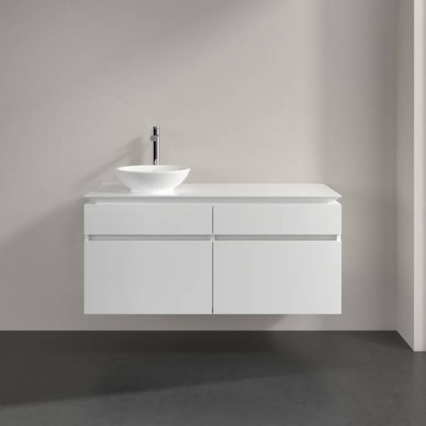 Villeroy&Boch Legato Waschtischunterschrank 120x50cm für Aufsatzwaschtisch, 4 Auszüge glossy white B58000DH