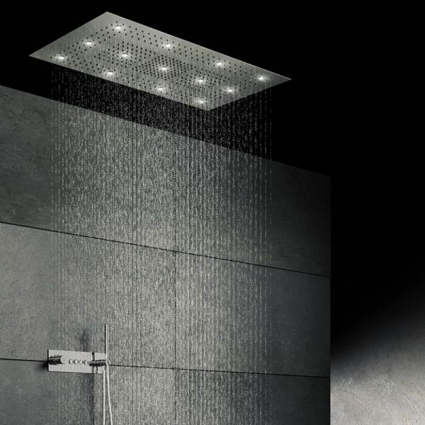 Steinberg Sensual Rain Regenpaneel 122x62cm mit LED-Beleuchtung, edelstahl poliert