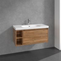 Villeroy&Boch Skyla Waschtischunterschrank 100cm, offenes Fach links, kansas oak C79000RH 