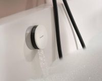 Vorschau: hansgrohe Exafill Fertigset Wanneneinlauf, Ablauf- & Überlaufgarnitur, brushed black chrome/weiß glanz 