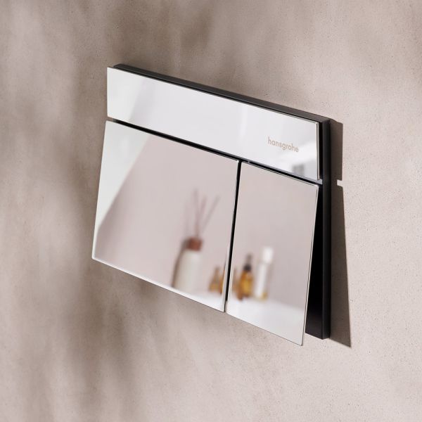 hansgrohe iFrame Element E Betätigungsplatte, eckig, für 2-Mengen-Spülung