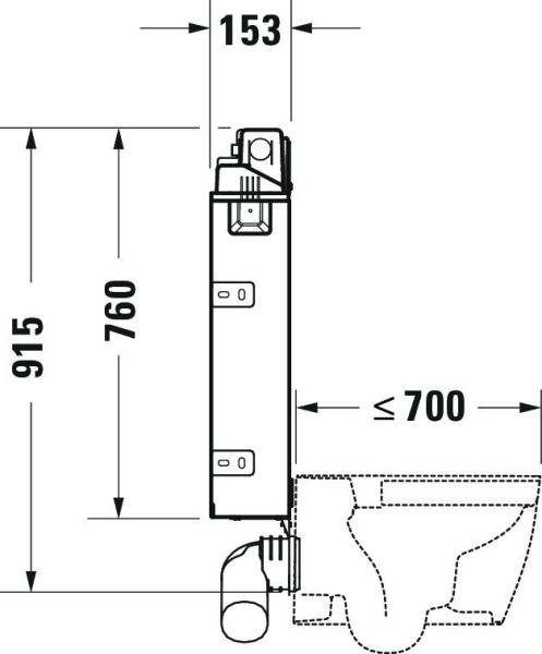 Duravit DuraSystem Installationselement Nasseinbau für WC