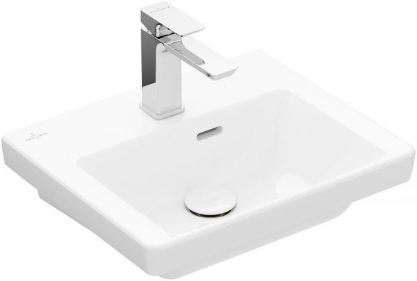 Villeroy&Boch Subway 3.0 Möbelhandwaschbecken 45x37cm, 1 Hahnloch mit Überlauf