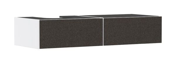 hansgrohe Xevolos E Unterschrank 137cm für Aufsatzwaschtisch links, 2 Schubkästen, weiß matt/textil dunkelgrau 54319660