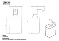 Vorschau: Giese Gifix Tono Lotionspender, Standmodell, Glasbehälter, glas matt/chrom