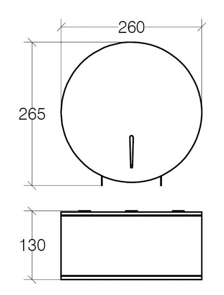 lineabeta OTEL Spender für Toilettenpapier JUMBO, edelstahl poliert