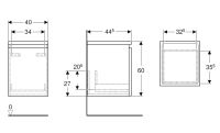 Vorschau: Geberit Renova Plan Seitenschrank mit einer Schublade, 40x55cm