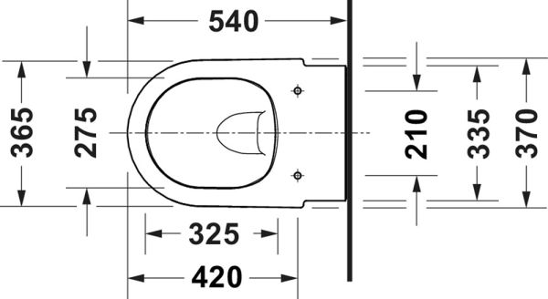 Duravit Balcoon Wand-WC 37x54cm, spülrandlos, DuraShield, weiß