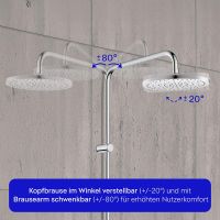Vorschau: Duravit ShowerSystem Reno MinusFlow, ohne Armatur, chrom