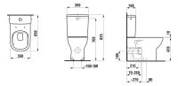 Vorschau: Laufen Lua Stand-WC Kombination spülrandlos, 36x65cm, weiß H8240810000001
