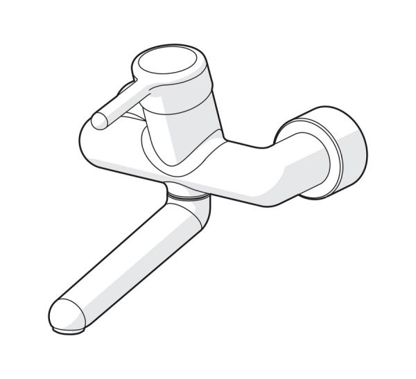 Hansa Hansamedipro Waschtisch-Einhand-Wandbatterie, 246mm, chrom
