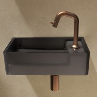 RIHO Solid Frosted Tiny Wash, Becken links, frosted smoke W046002F01