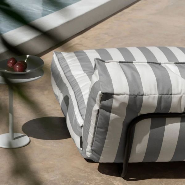 blomus STAY Day Bed 190x116cm, grau/weiß gestreift