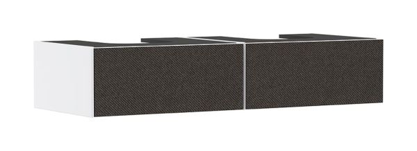 hansgrohe Xevolos E Waschtischunterschrank 137x55cm für 2 Aufsatzwaschtische mit Konsole, 2 Schubkästen, weiß matt / textil dunkelgrau 54316660
