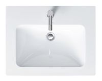 Vorschau: Duravit ME by Starck Waschtisch 63x49cm, mit Hahnloch, mit Überlauf, WonderGliss, weiß 23366300001