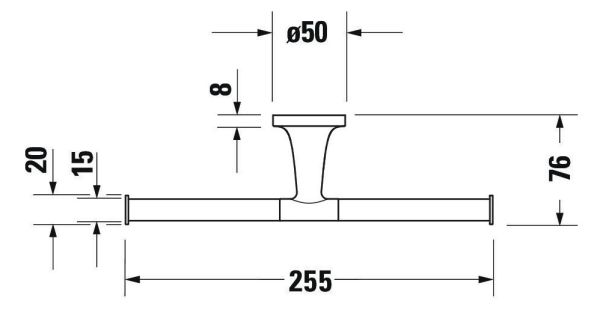 Duravit Starck T Papierrollenhalter doppelt wandhängend, chrom 0099381000