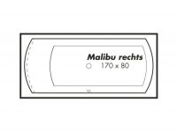 Vorschau: Polypex MALIBU rechts Rechteck-Badewanne 170x80cm