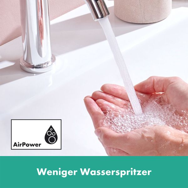 Hansgrohe Tecturis S Waschtischarmatur 80 CoolStart wassersparend+ ohne Ablaufgar., chrom