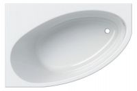 Geberit Renova asymmetrische Badewanne 150x100cm, weiß_rechts