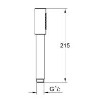 Vorschau: Grohe Rainshower Aqua Stick Handbrause, 1 Strahlart, chrom