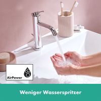Vorschau: Hansgrohe Tecturis S Waschtischarmatur 110 CoolStart mit Zugstangen-Ablaufgarnitur