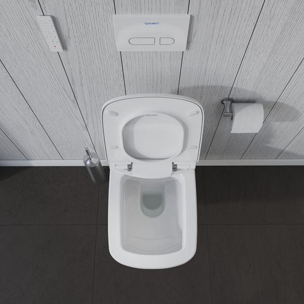 Duravit DuraStyle Wand-WC für Dusch-WC Sitz SensoWash® 62x37,6cm, eckig, weiß