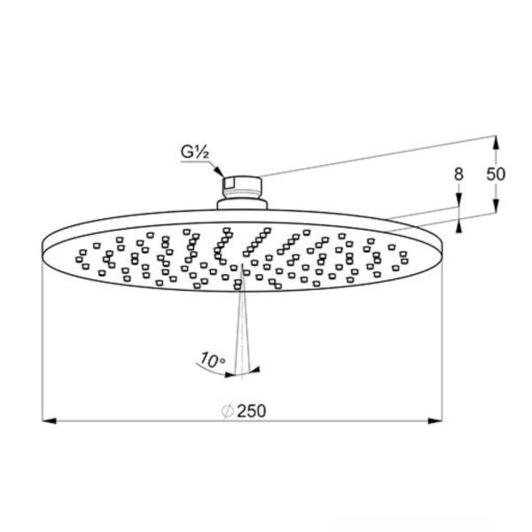 Kludi A-QA Tellerkopfbrause 25cm