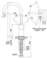 Vorschau: Steinberg Serie 100 Waschtisch-Einhebelmischer ohne Ablaufgarnitur, Ausladung 155mm, chrom