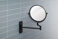 Duravit D-Code Kosmetikspiegel Ø20cm schwarz matt 0099124600