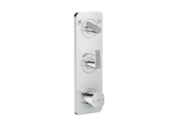 AXOR Citterio C Cubic Cut Thermostatmodul 38x12cm Unterputz mit Platte, softsquare, chrom 49701000