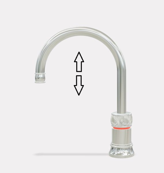 Quooker Classic Nordic Round single tap Kochend-Wasserhahn ohne Mischbatterie, rund