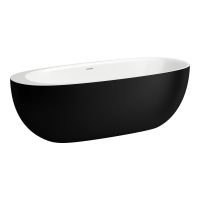 Laufen IL BAGNO ALESSI ONE Badewanne, freistehend, 185x80cm, schwarz matt_weiß, H2209720650001