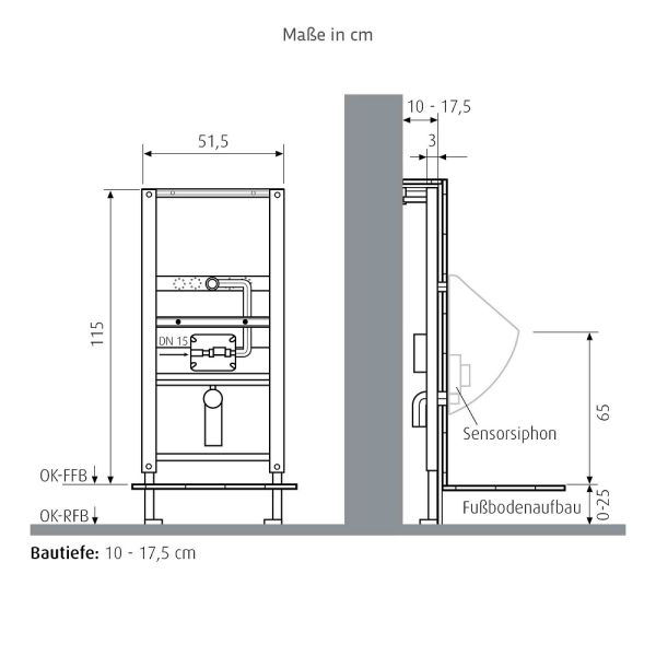 WimTec FIX UR INSIDE Urinal-Montageelement Universal