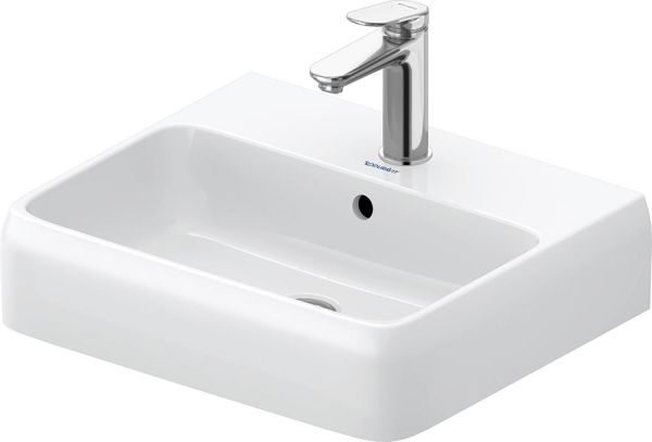 Duravit Qatego Aufsatz-Waschtisch 50x42cm, 1 Hahnloch, geschliffen, HygieneGlaze,weiß 2382502027